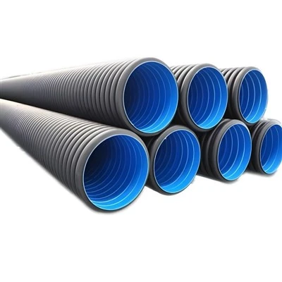 SN8 HDPE topelt{1}}seinaga gofreeritud toru